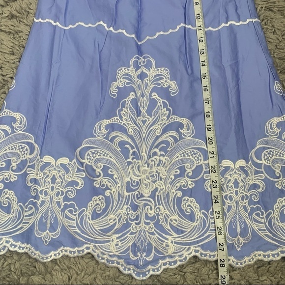 Foxiedox Blue Off Shoulder Embroidered Shift Dress NWT - Picture 15 of 15